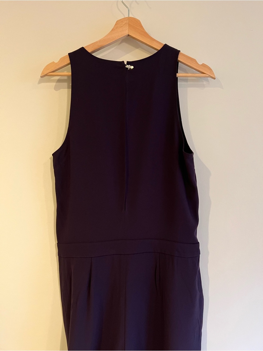 Sleeveless Wide-Leg Jumpsuit in Deep Plum